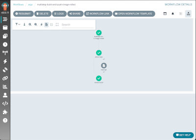 Multi-step argo workflow